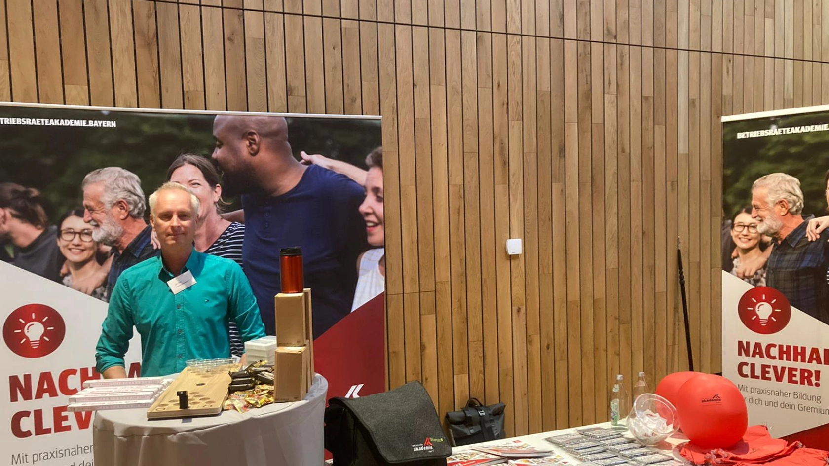 BR-Empfang - Stand der Betriebsräteakademie