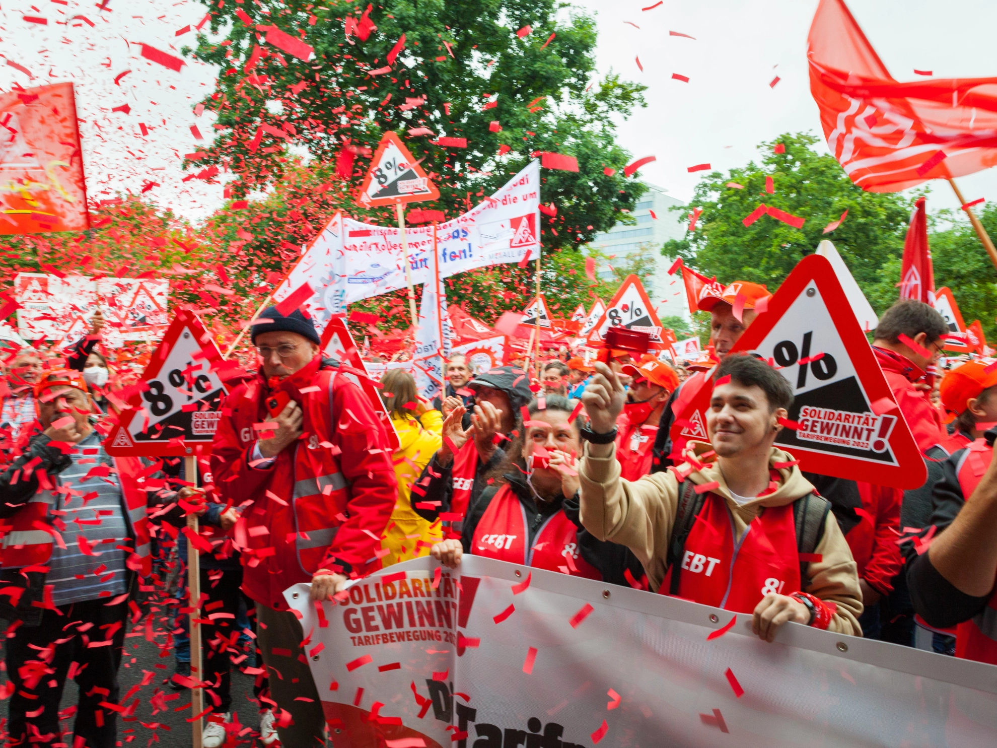 Kundgebung 1. Tarifverhandlung Metall & Elektro 2022 in Nürnberg