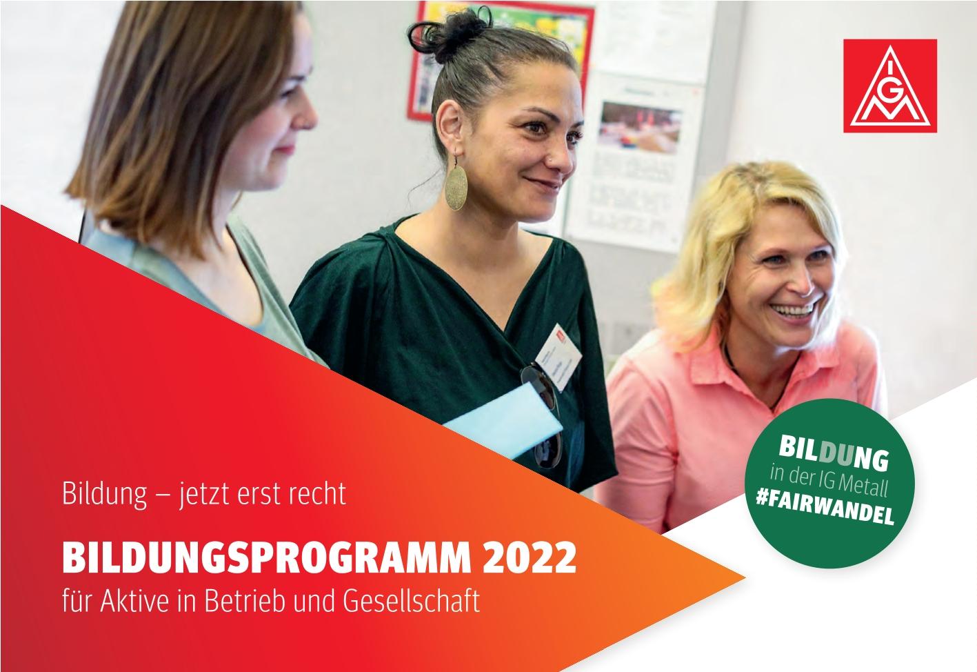 Bildungsprogramm der IG Metall 2022