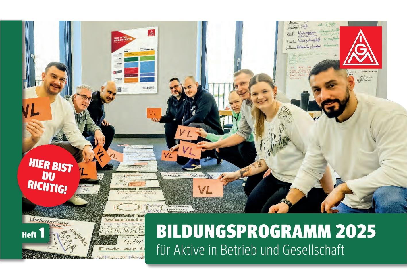 Zentrales Bildungsprogramm 2025 für Vertrauensleute