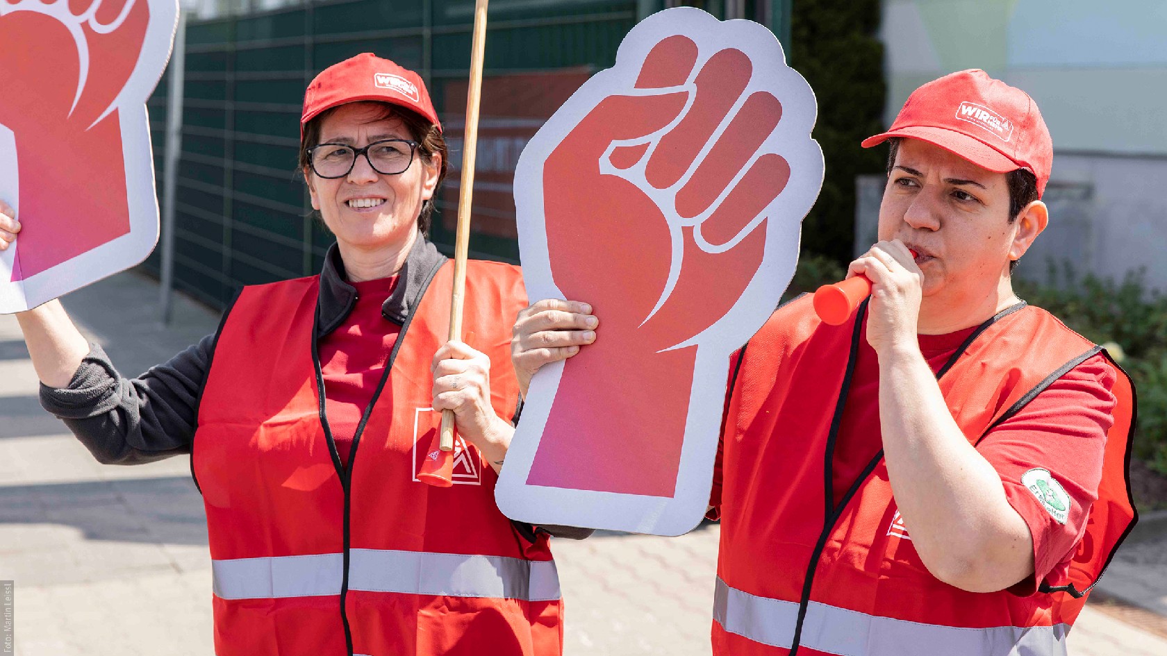 Warnstreik der MEWA-Beschäftigten in Rodgau am 2.6.2023